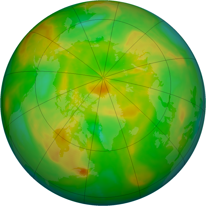 Arctic ozone map for 01 June 2009